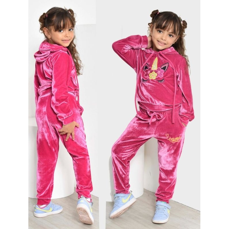 conjunto infantil veludo Macio