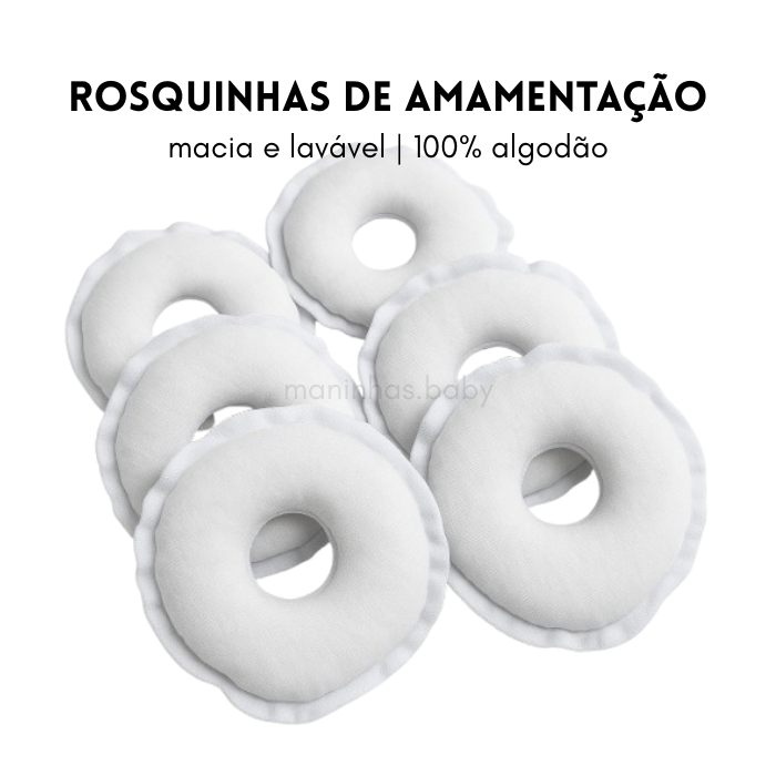 Rosquinha de Amamentação Lavável Macia 100% alg