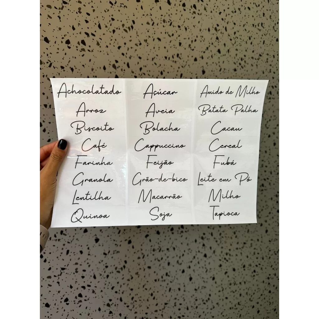 Etiqueta Adesiva para Mantimentos 24PÇS