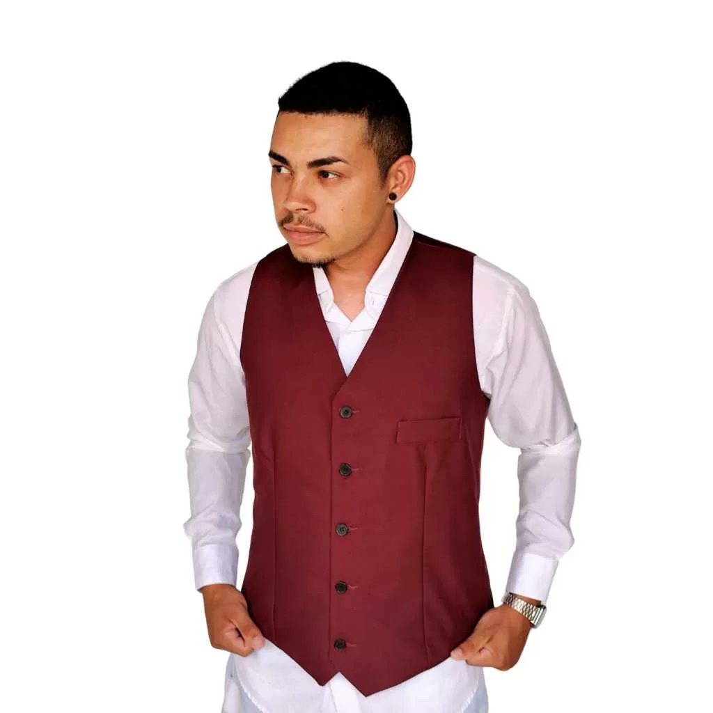 Colete Social Masculino Bordo vinho+Top de linha