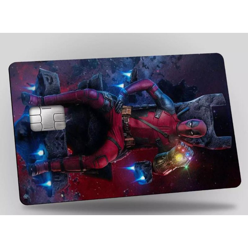 adesivo de cartão crédito débito DeadPool anti-herói película protetora