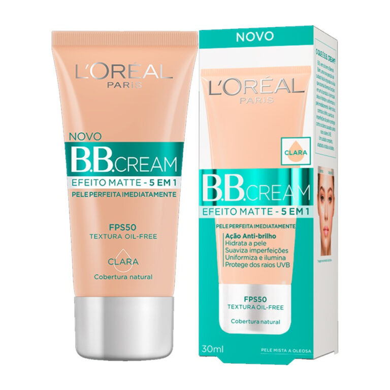 BB Cream 5 em 1 Loreal Efeio Matte Fps50 Pele Clar