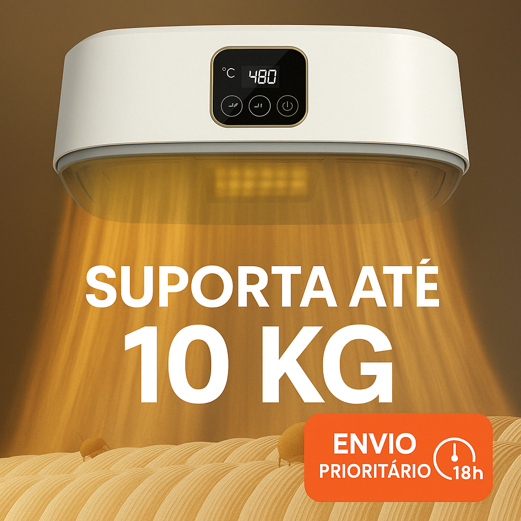 Secadora de Roupas Elétrica 10Kg Portátil Dobrável com Controle Remoto, Timer, Baixo Ruído e Proteçã