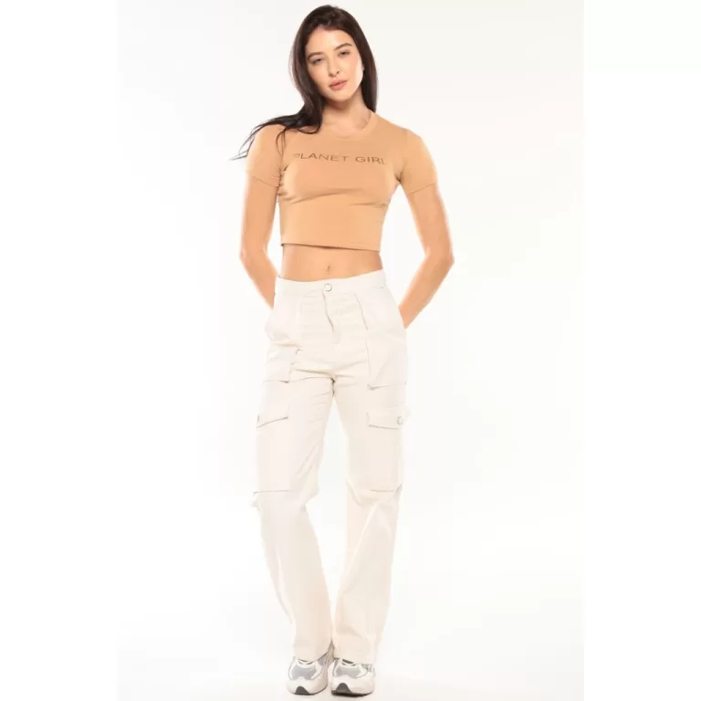 Calça Alfaiataria Feminina Cargo Planet Girls Beg