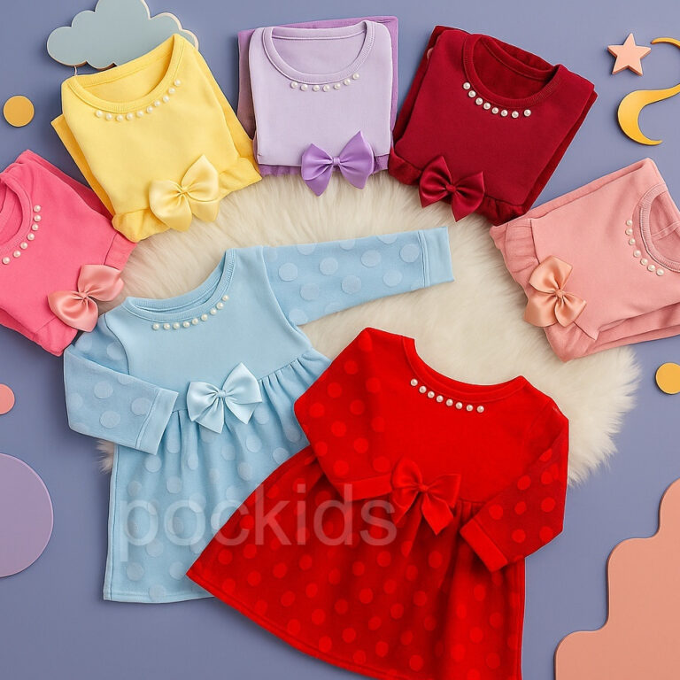 Vestido De renda Manga longa para bebê Vestido ro