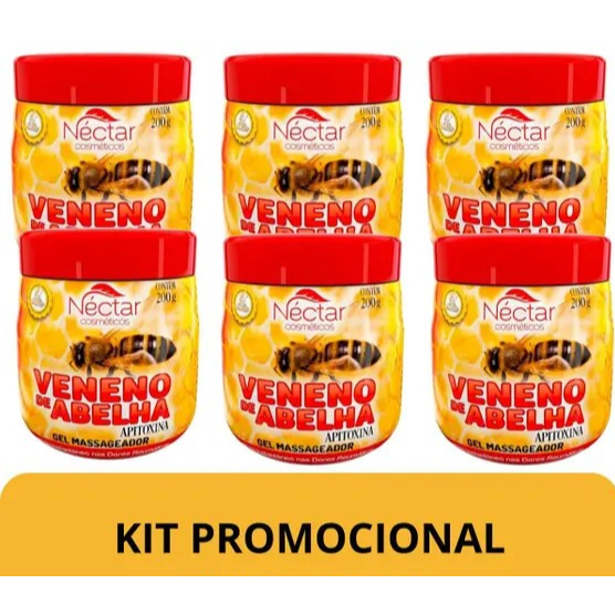 Kit 3 Gel Massageador Abelha 200g Nectar Cosmétic