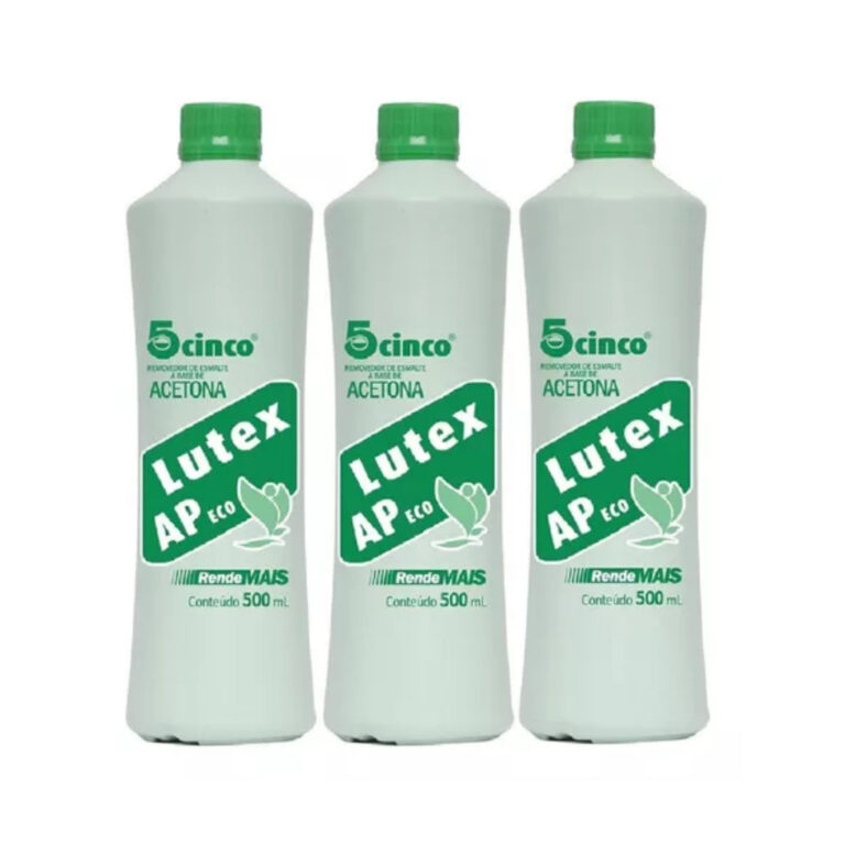 Kit c/ 3 Acetonas Removedor de Esmalte Lutex 500ml