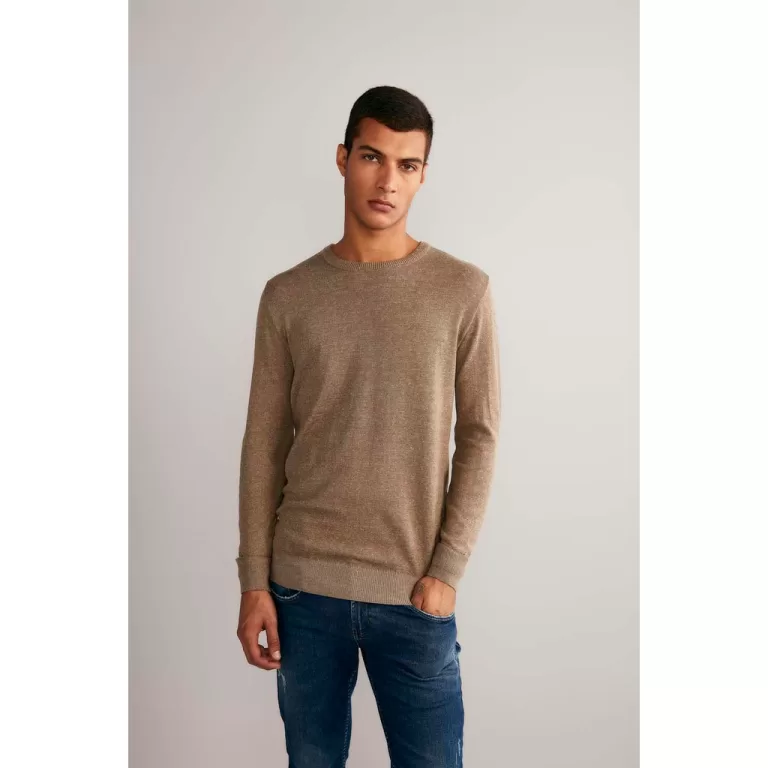 Tricot Básico Gola Careca – Khaki