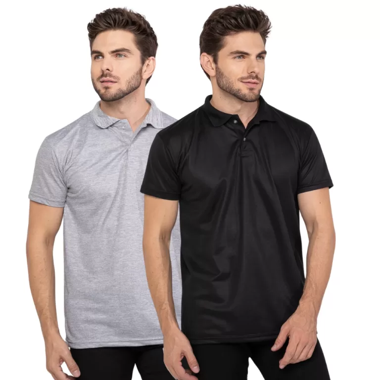 Kit 2 Camisetas Masculina com Gola Piquet Poléste