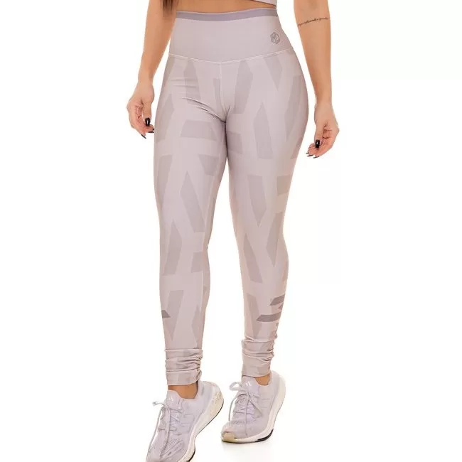 Legging Fitness Bege com Estampa Digital Desert Li
