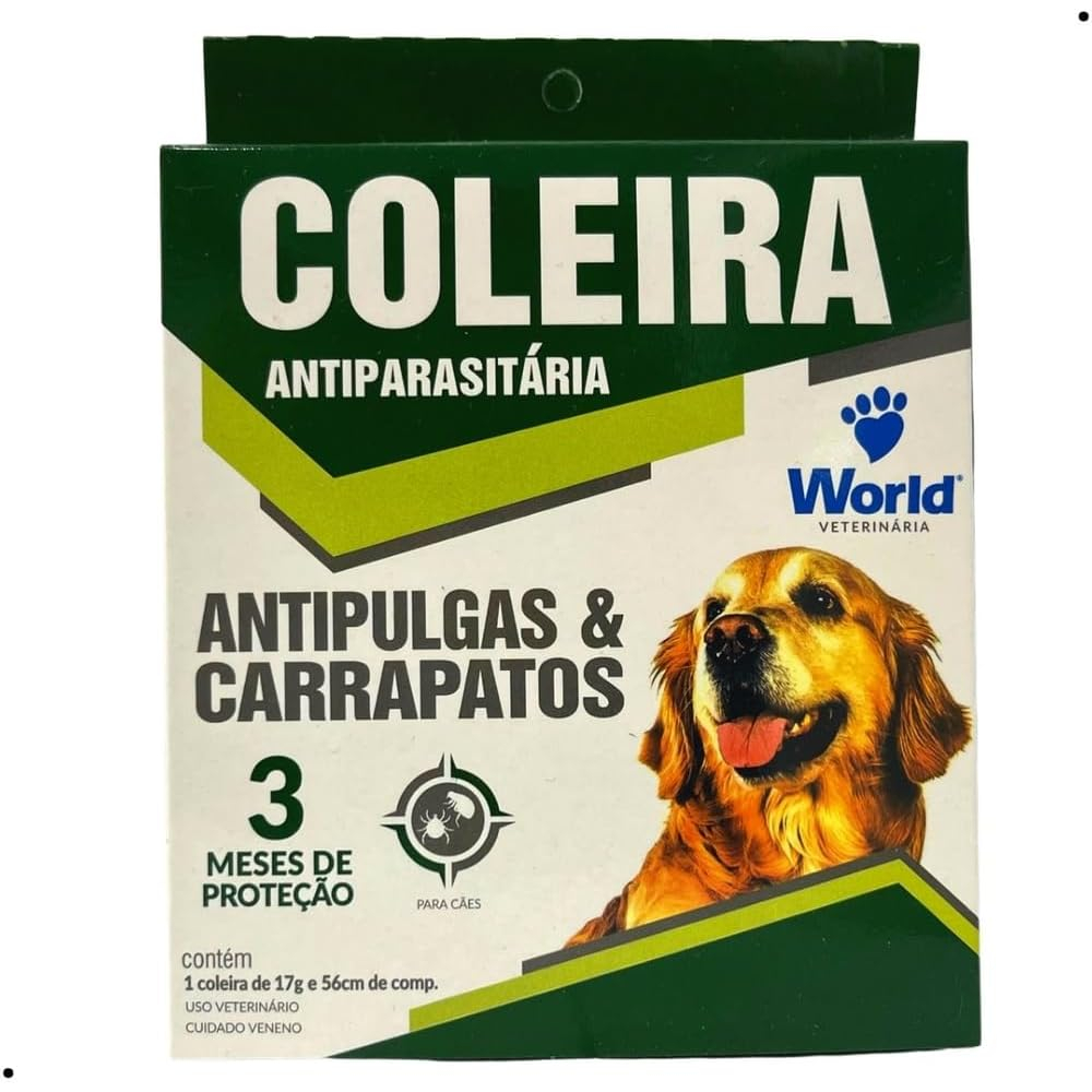 Coleira Original Dugs Antipulgas E Carrapatos 17g 56cm World Veterinária