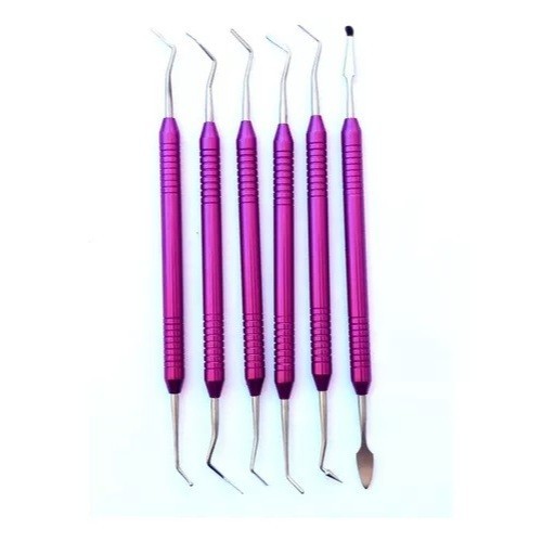 Kit De Espátula Para Restauração Resina  Roxo  