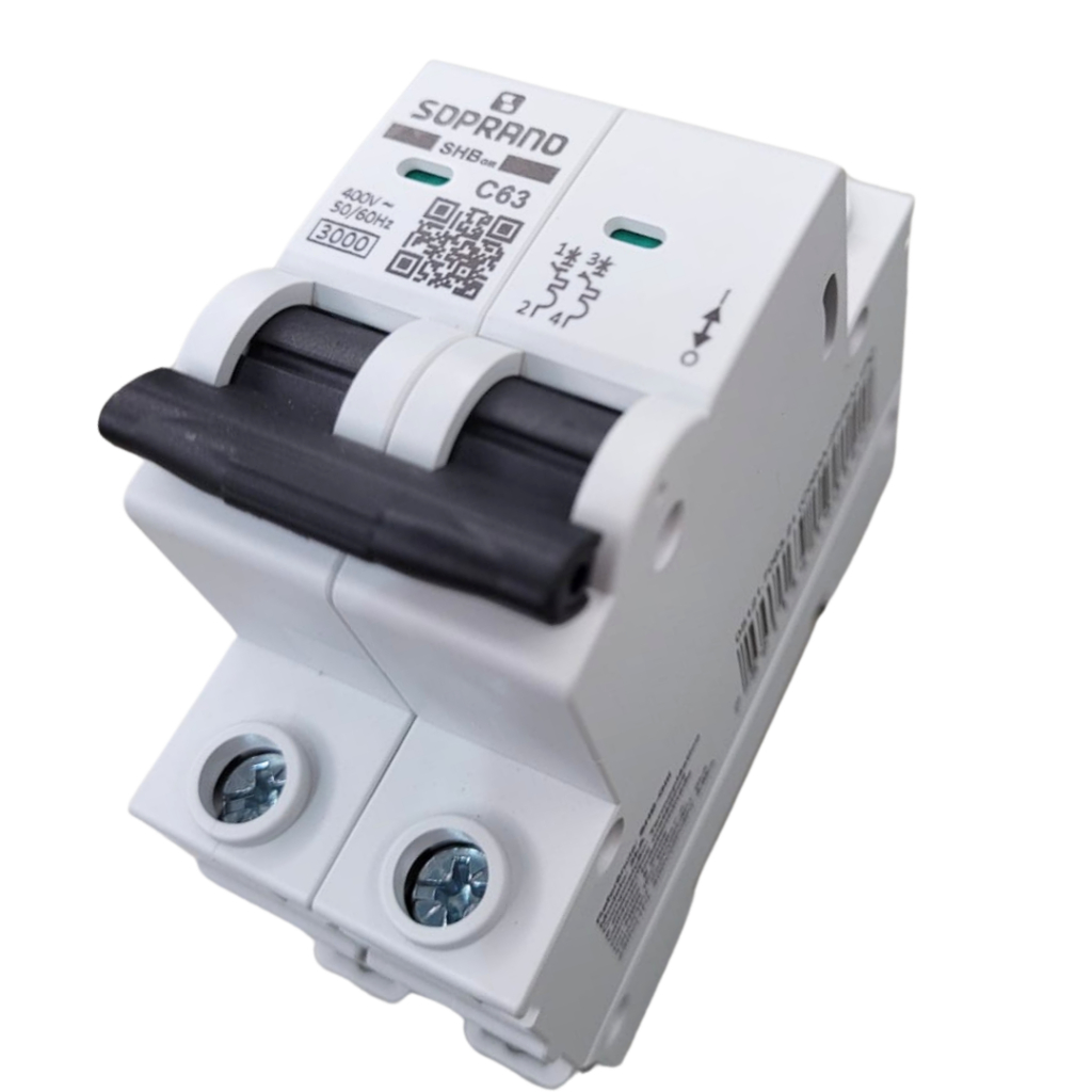 DISJUNTOR BIPOLAR DUPLO SOPRANO 10A – 16A – 20A – 25A – 32A – 40A – 50A – 63A