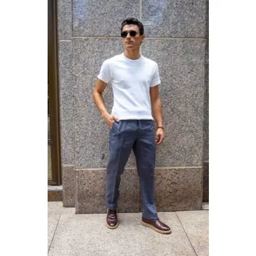 Calça Social Alfaiataria Masculina na cor Grafite