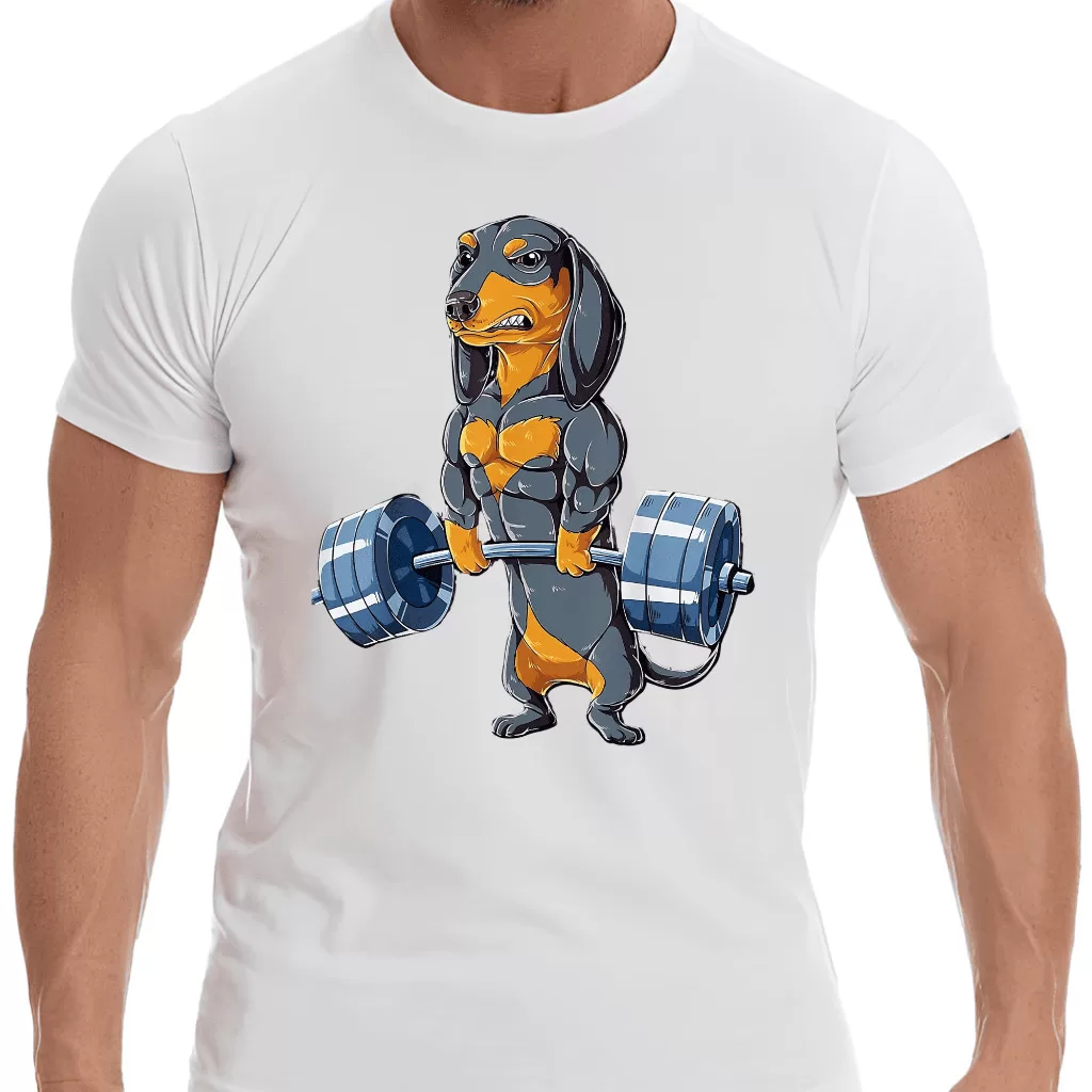 Camiseta Deadlift – Cachorro Salsicha – Treino Academia, crossfit, Maromba