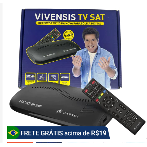 Receptor Digital Multimídia Vivensis Vx10 Tv Hd S