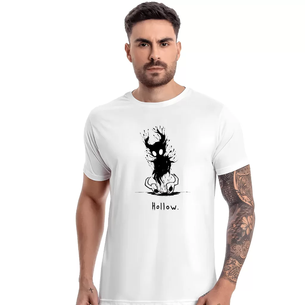 Camiseta Gamer- Hollow Knigth – Desenho, Preto