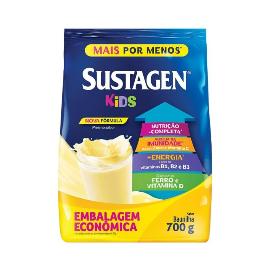 Sustagen Kids Complemento Alimentar Sabor Baunilha – Sachê 700G