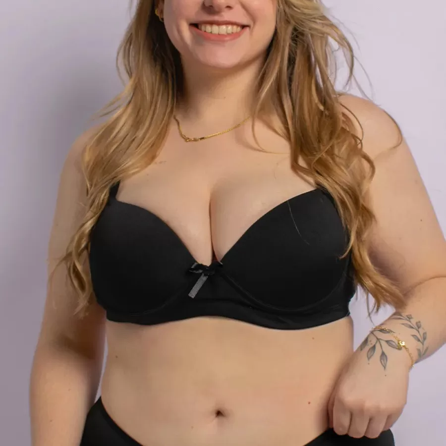 Sutiã Plus Size Com Bojo e Aro Reforçado Confortável para Dia a Dia Alta Sustentação Edumara