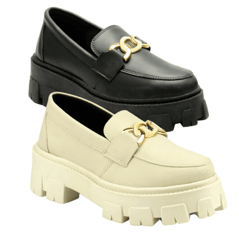 Kit 2 Mocassim Tratorado Feminino GuGi Com Metal C