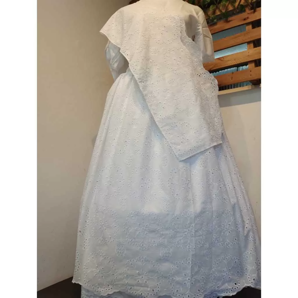 CONJUNTO SAIA + PANO CABEÇA LAISE BRANCA GP91