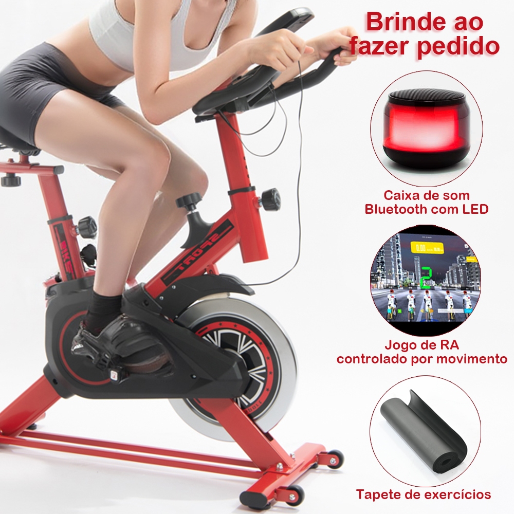 SKYBOARD bicicleta Bike Ergométrica Smart – Modelo Atualizado com Jogos por Movimento, Conexão Bluet