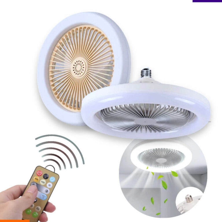 Ventilador De Teto Lampada LED Com Controle Remoto