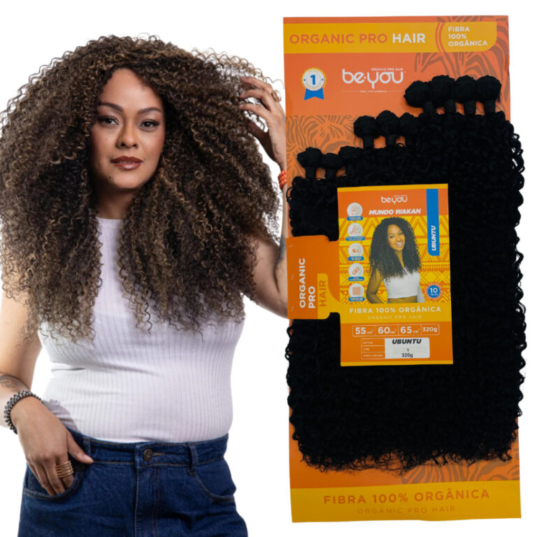 Cabelo Cacheado Fibra De Colágeno Ubuntu 65cm Be 