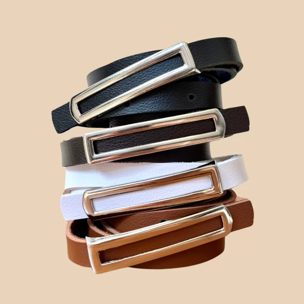 Kit 4 cinto feminino fino da moda