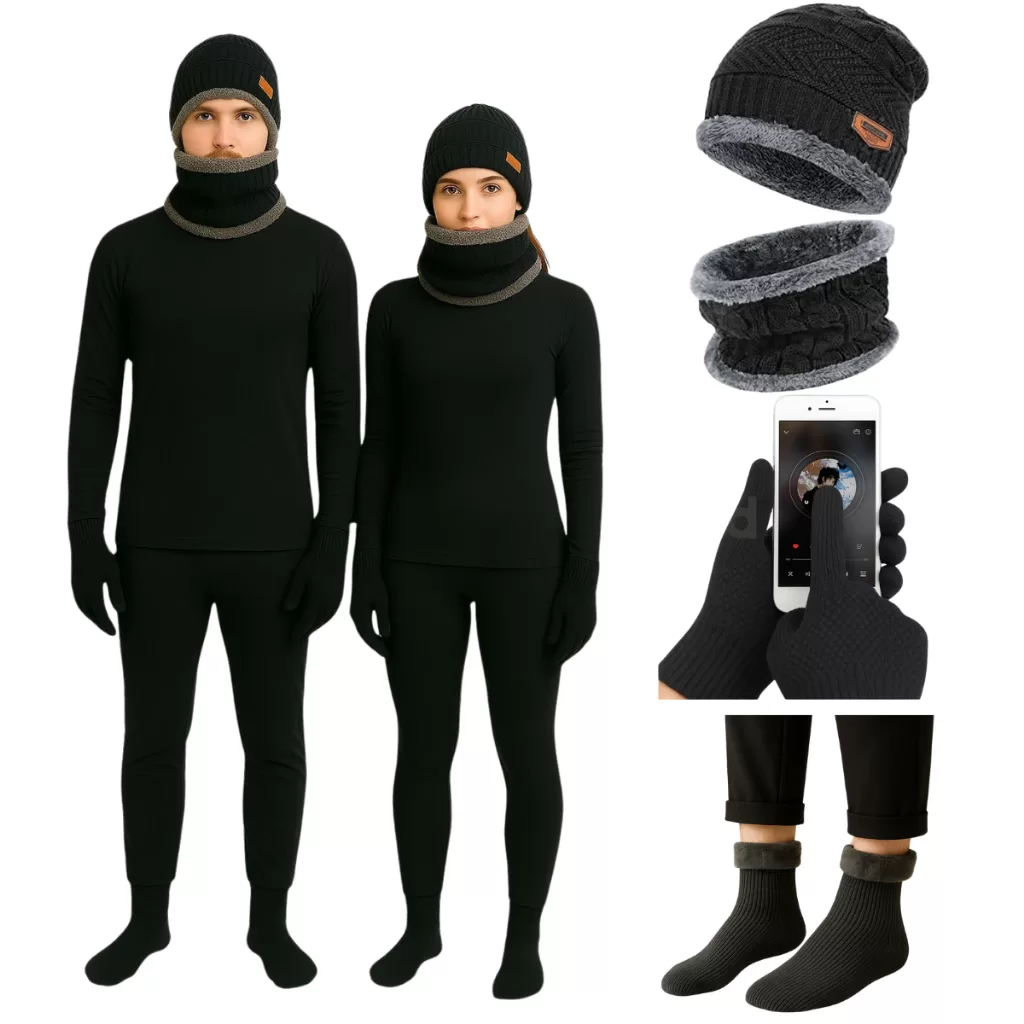 Kit Inverno 6 Peças Segunda Pele  Conjunto Térmico Adulto