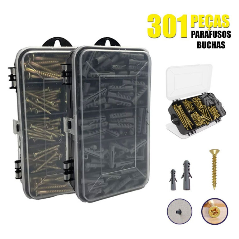 Kit Combo Parafusos e Buchas Phillips Maleta estoj