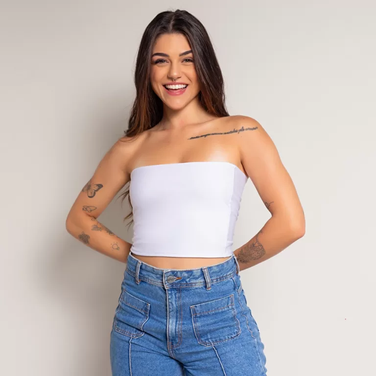 Cropped Tomara Que Caia Estiloso Casual Feminino