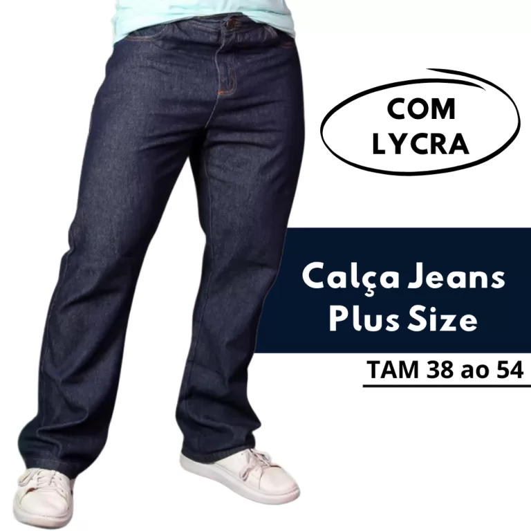 Calça Jeans Masculina Lycra Tradicional Elastano 