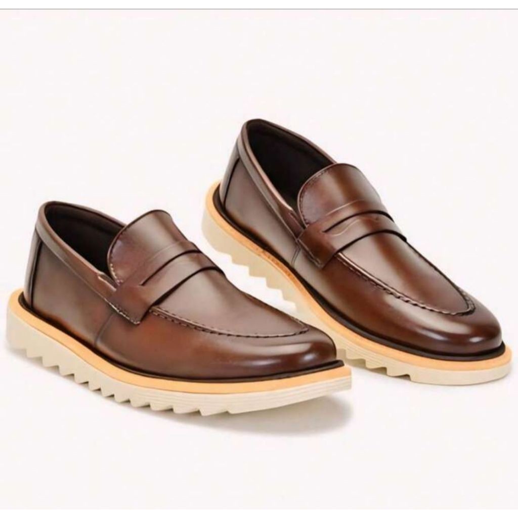 Sapato Mocassim Masculino Oxford Loafer Derby Casual Solado Tratorado Elegante Ajuste Calce Fácil