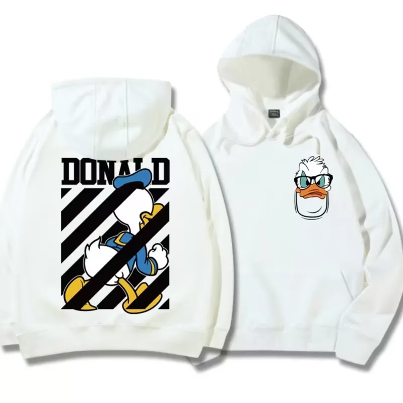 Moletom Unissex Canguru Capuz Donald Bravo Pato Personagens Desenho Animado Blusa De Frio Agasalho