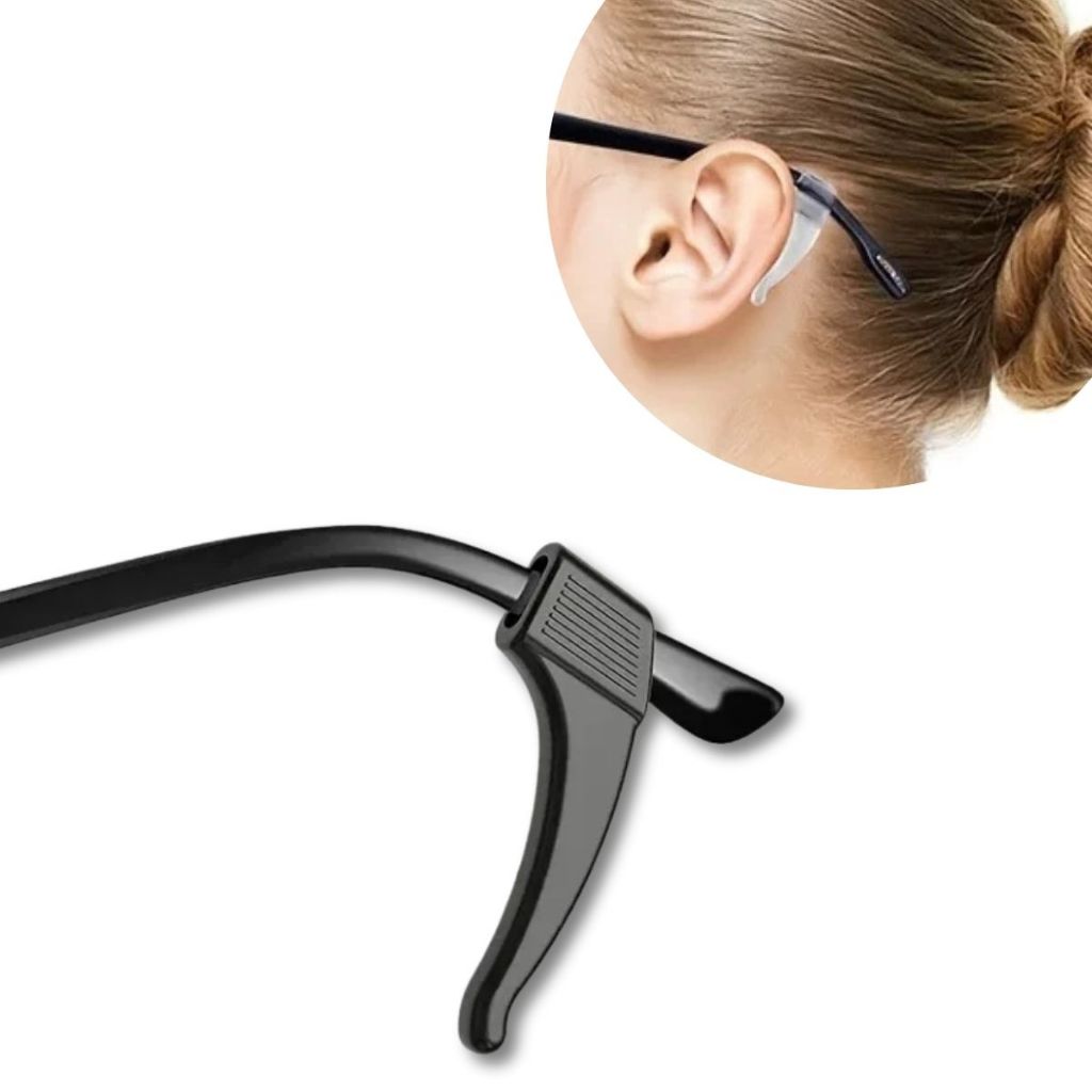 Kits de Suporte Trava Armação de Óculos Antiderrapante em Silicone