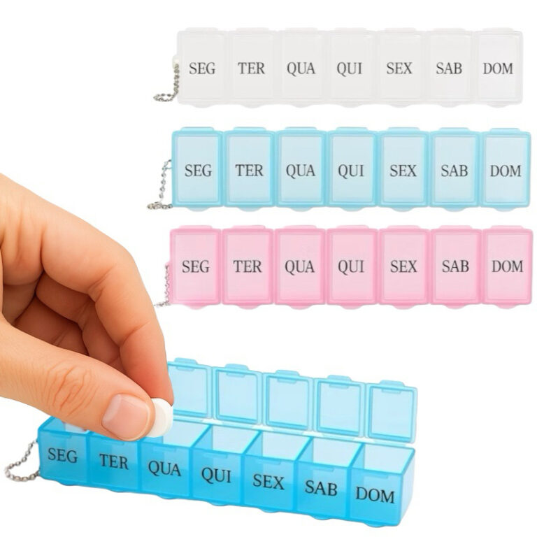 Kit 3 Porta Comprimidos Organizador Semanal Caixin