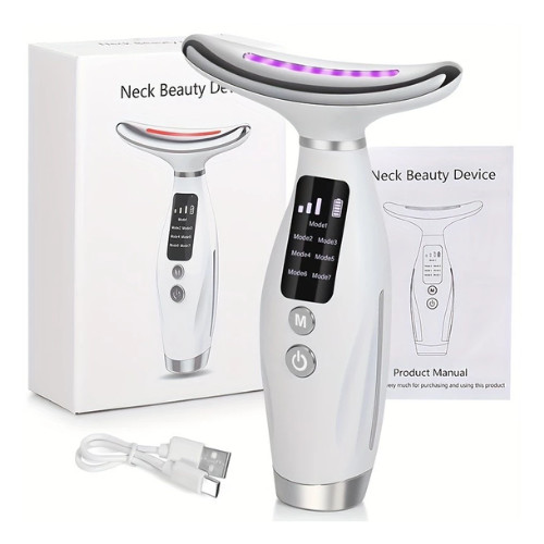 Massageador Facial e Cervical 7 Modos Recarregáve