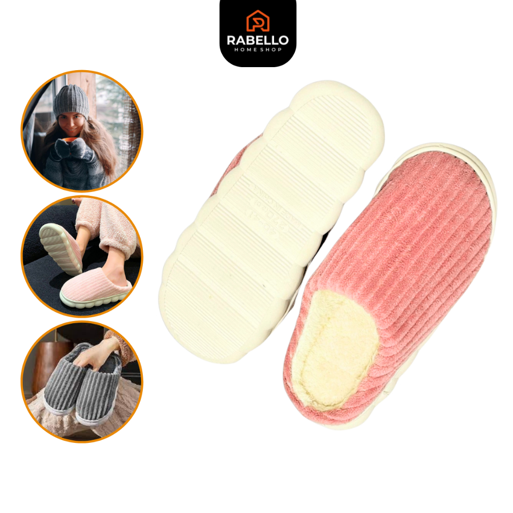 Pantufa Casual Moderna Nuvem De Inverno Confortável Antiderrapante Quente Pelúcia Super Solado Macio