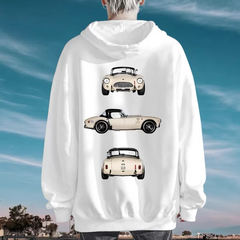 Moletom Canguru Unissex Flanelado Carro Automobilismo Quente com Capuz Blusa de Frio