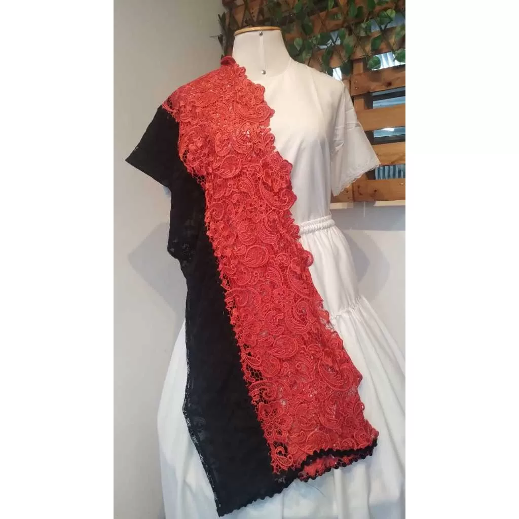 Pano da costa preto e vermelho GP52