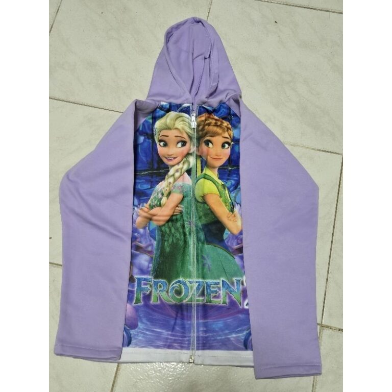 casaco infantil lilas frozen  tam 6 anos