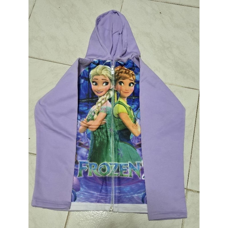 casaco infantil lilas frozen  tam 6 anos