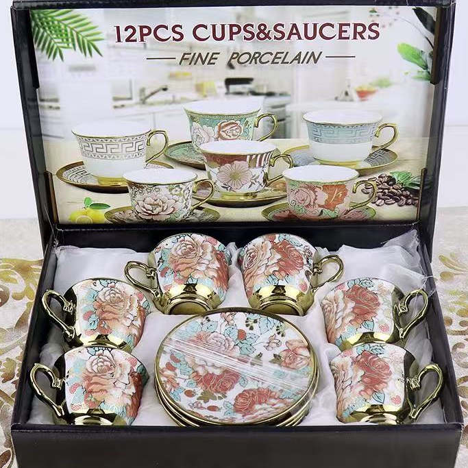 Xícara de café kit com 12 peças de Cerâmica em