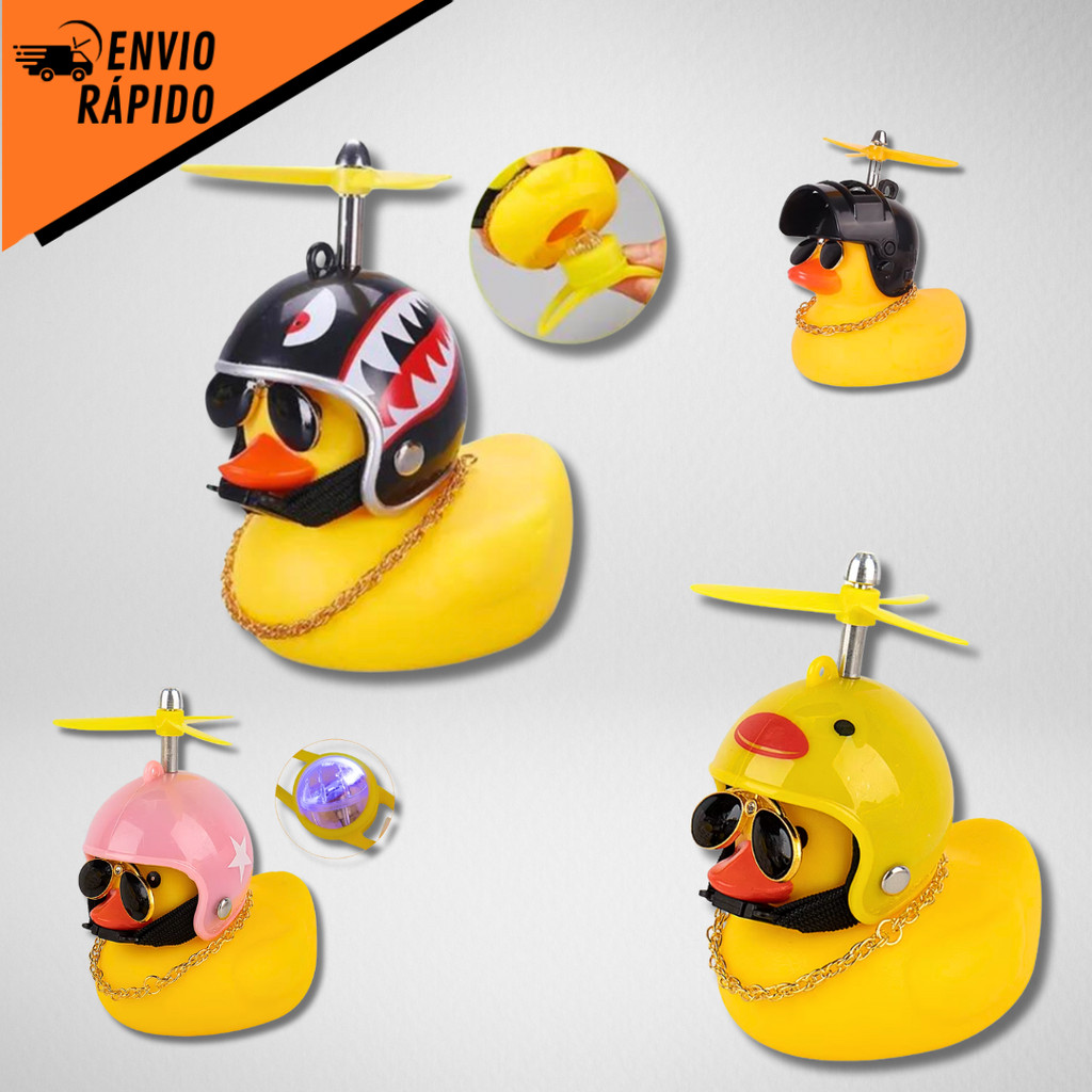 Patinho Jack da Zueira Com LED  Pato de Borracha Para Moto, Bike, Bicicleta e Decoração