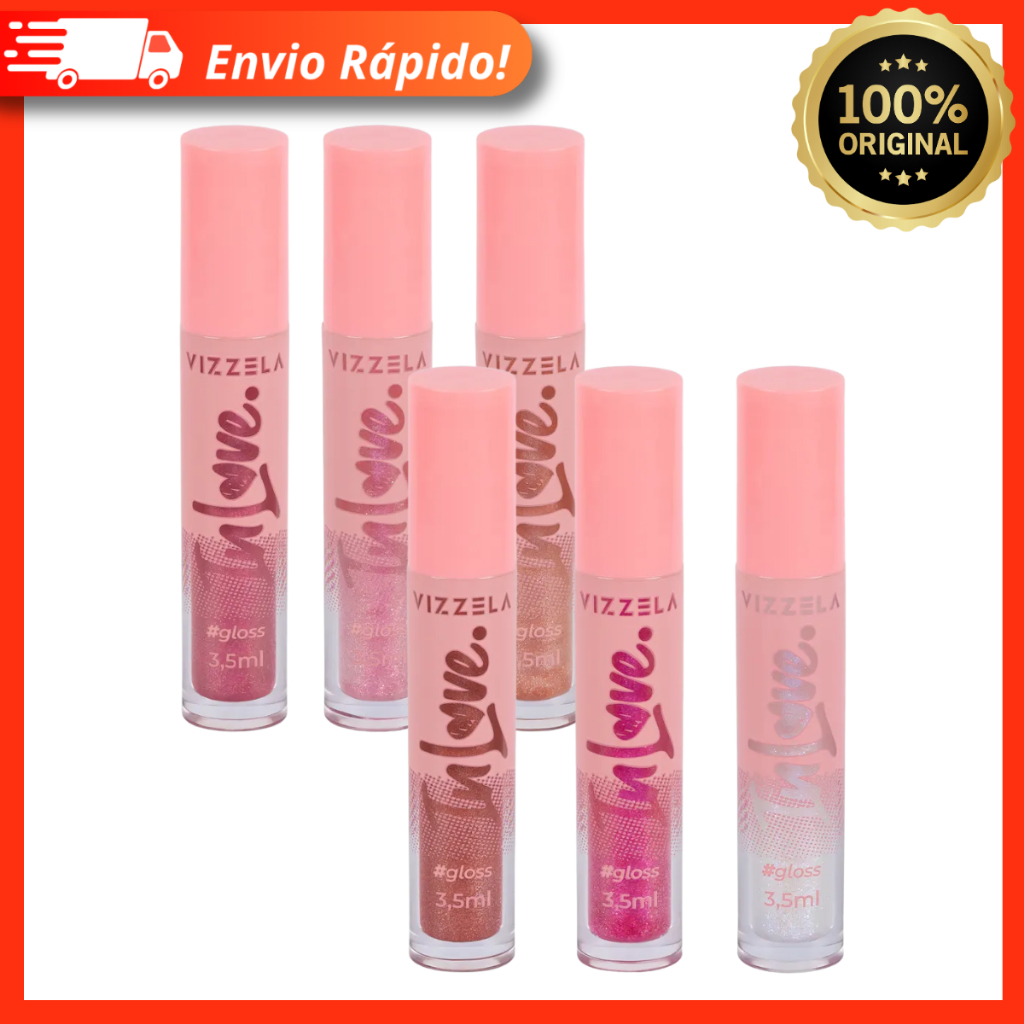 Gloss In Love Vegano Ultra Brilho e Fácil Aplicação 3,5ml – Vizzela 100% Original