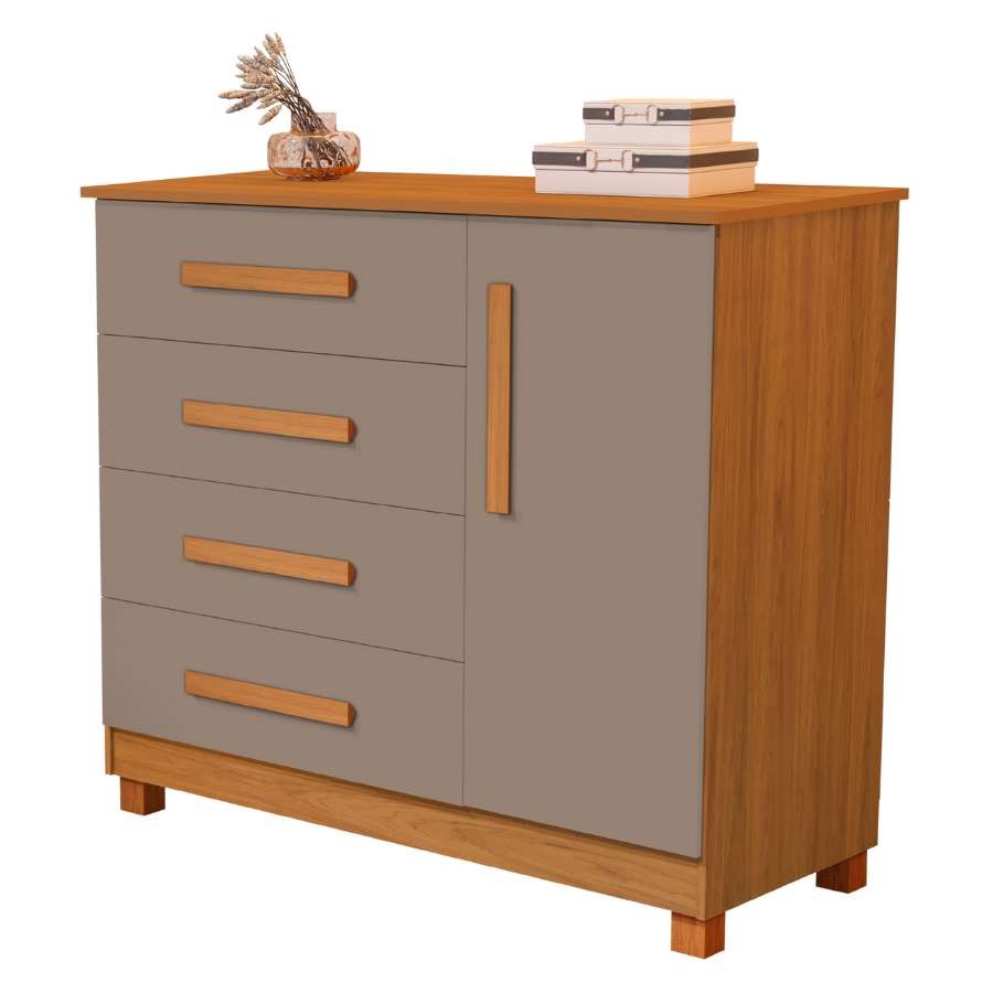 Cômoda Organizadora com 4 Gavetas Sapateira 100% MDF Reforçada