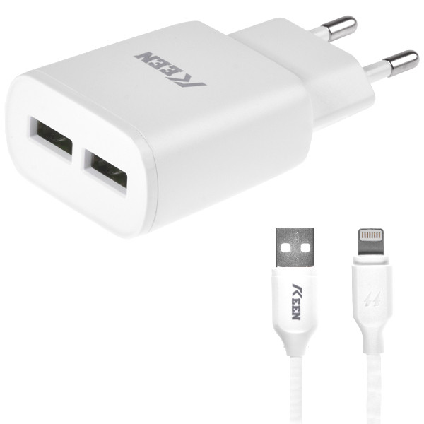 Carregador Lightning Keen KC-01 2 USB – Bran