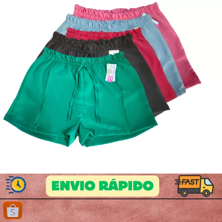 short feminino no tecido duna bermudinha soltinha 