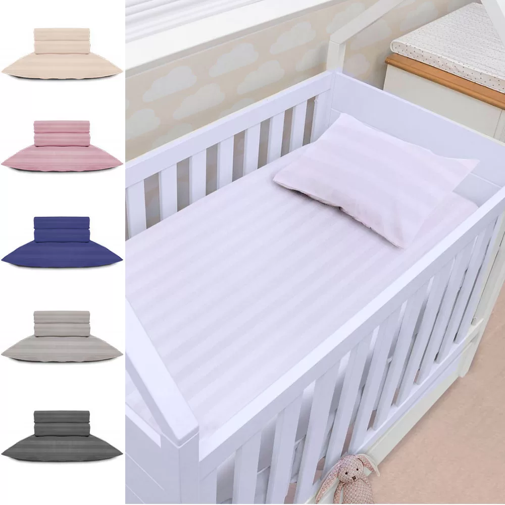 Jogo De Lençol Para Chiqueirinho Cercadinho Mini Berço Algodão Percal 300 Fios Premium BF Colchões